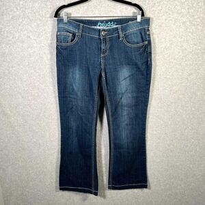 Mudd Jeans Womens 11 Blue Denim Pockets Medium Wash Everyday Wear Bootcut Leg